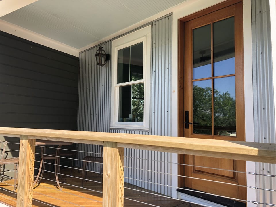 Private Entry Porch and Entry Door