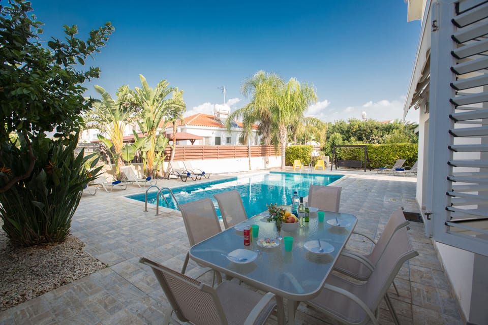 Outside Dining Area with table and chairs to seat 6 people