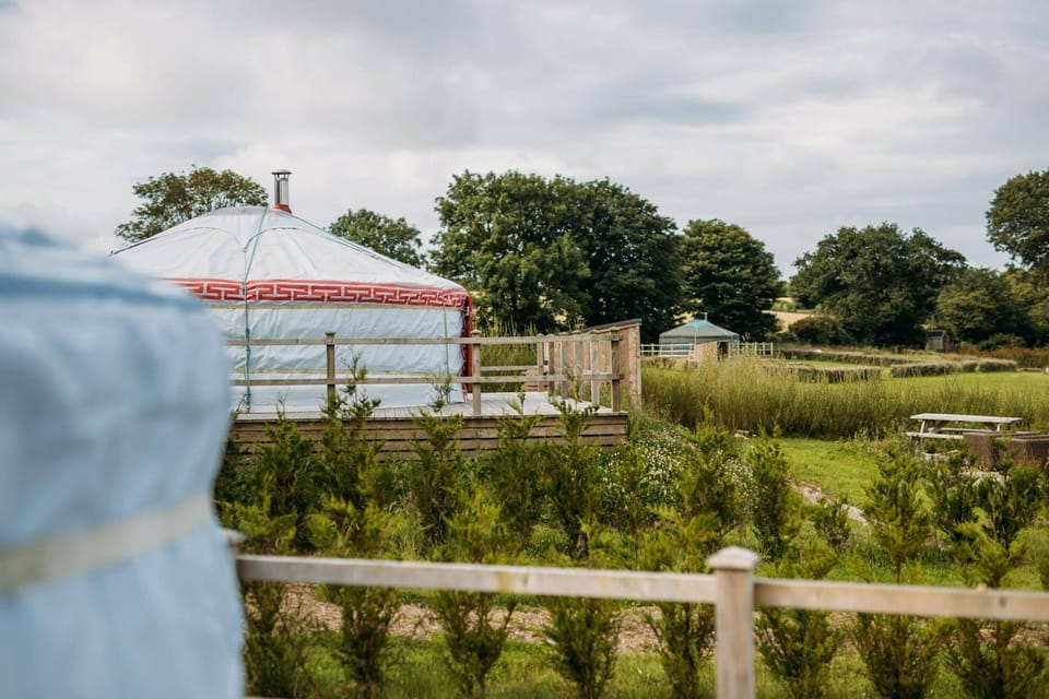Damaris is one of 12 luxurious, spacious Mongolian-inspired Yurts nestled in 62 acres of historic Estate