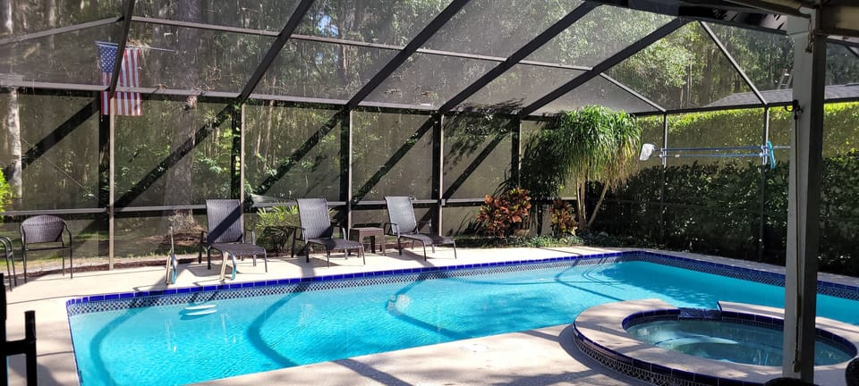 Pool area and seating