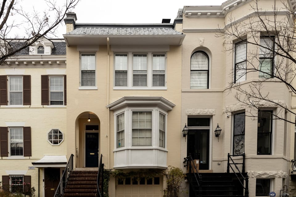 Row of homes on quiet side street