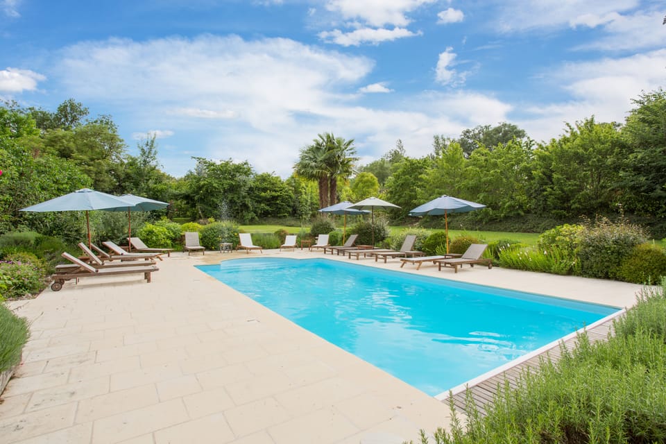 Heated saltwater swimming pool