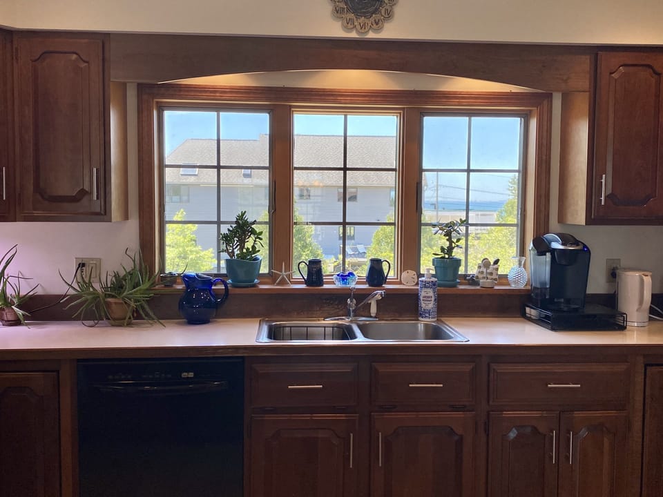 2nd Floor: Kitchen with ocean views. 