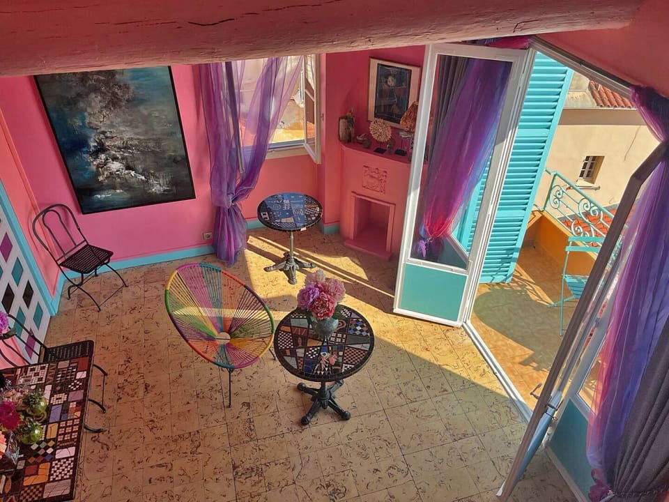 The living room from the mezzanine