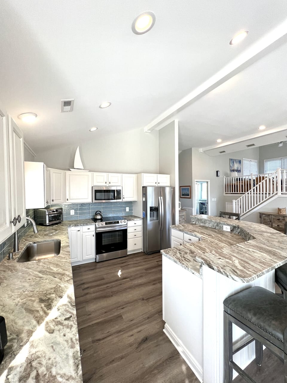 The kitchen was Renovated in 2020.  Upgraded Kitchenaid dishwasher in 2021