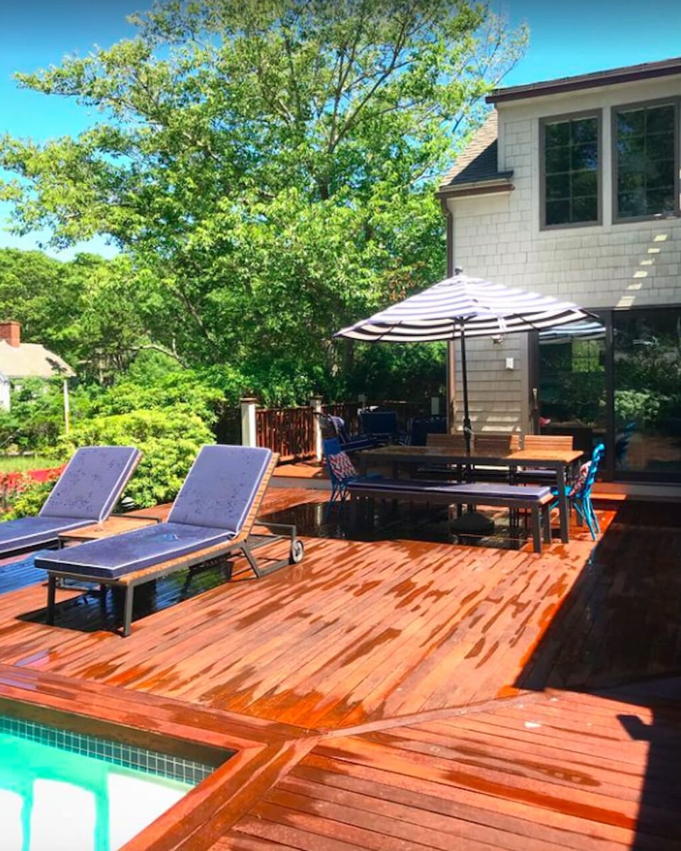 Deck and outside table