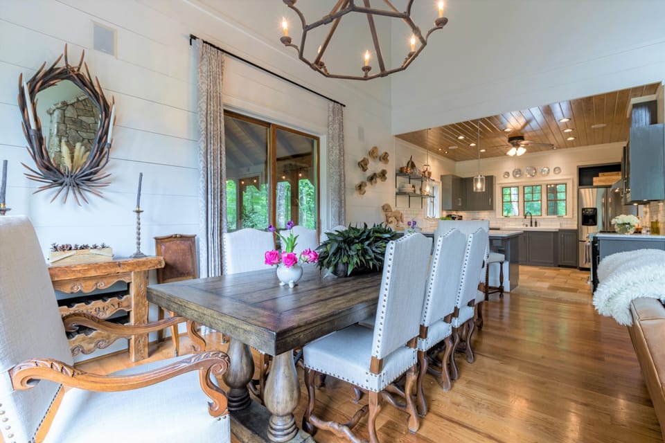 Open dining and kitchen perfect for entertaining