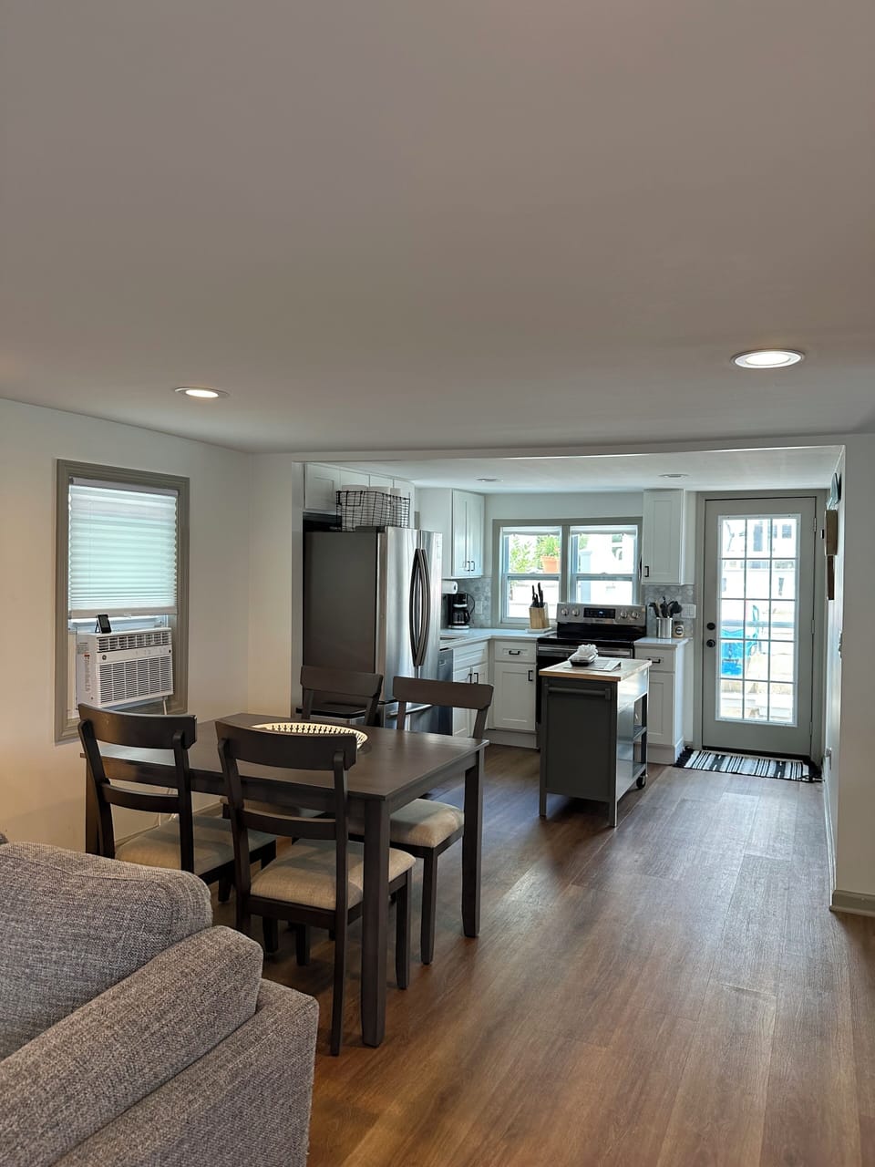 Dining area connected to kitchen for open concept living