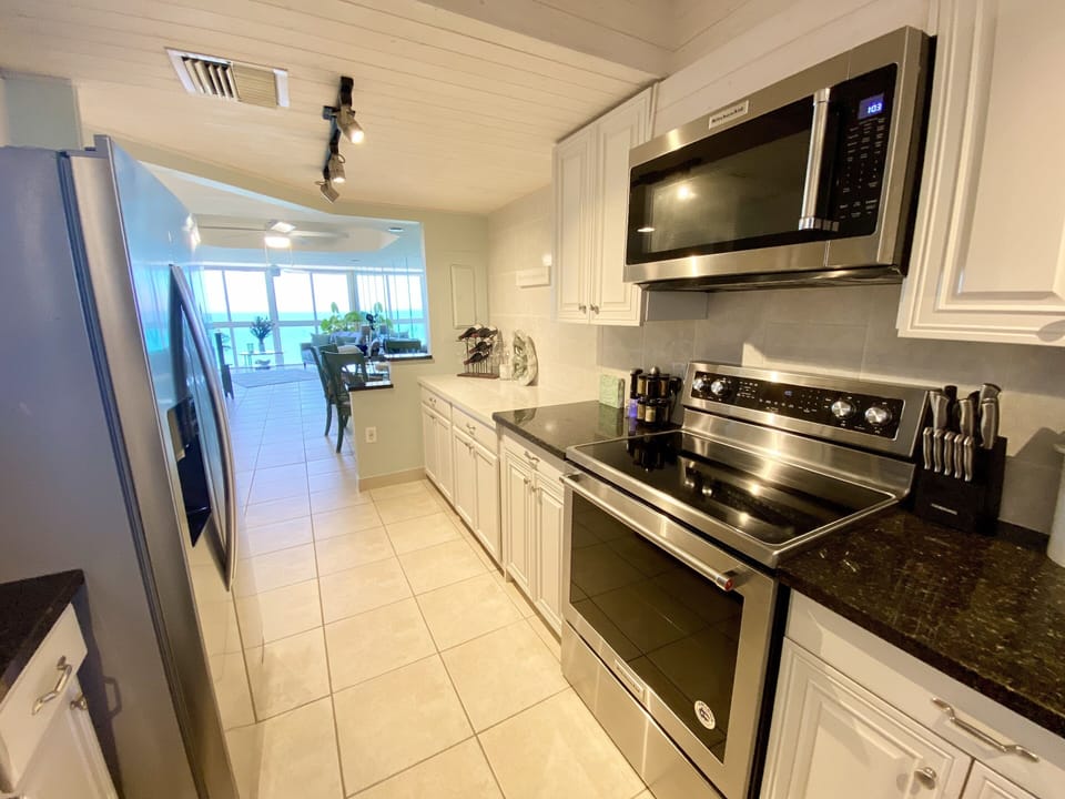 Kitchen looking out to Gulf of Mexico