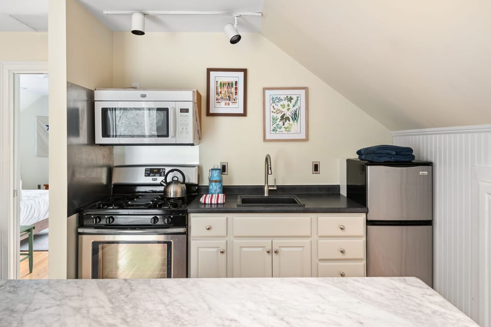 View of kitchen.