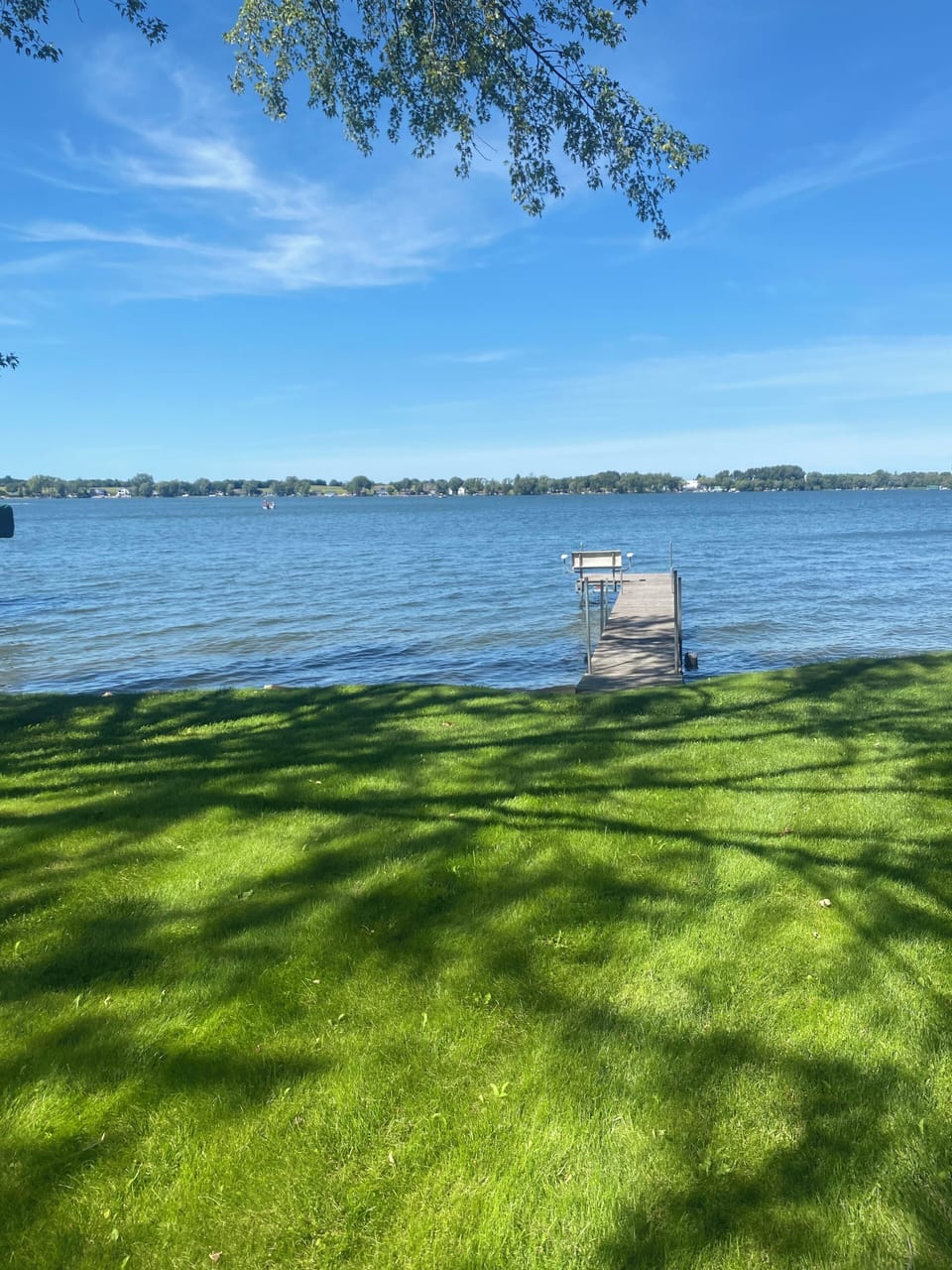 Private dock and beach