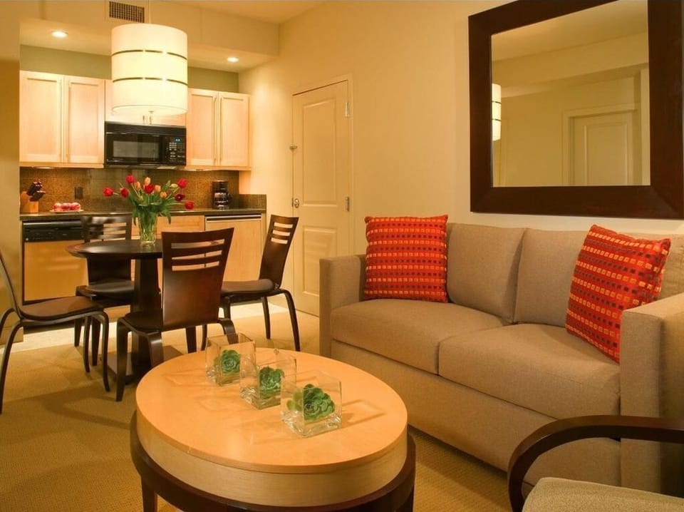 studio villa living and kitchenette. Note door which opens to the premium villa 