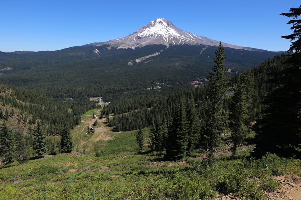 View from top of Ski Bowl trail steps from Barlow Pines Lodge
