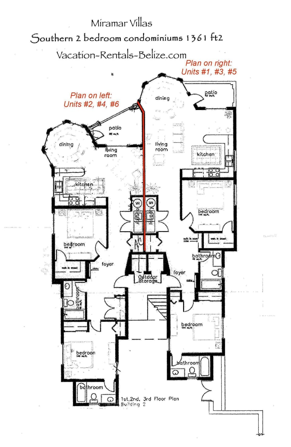 Unit 5 floor plan is on the right