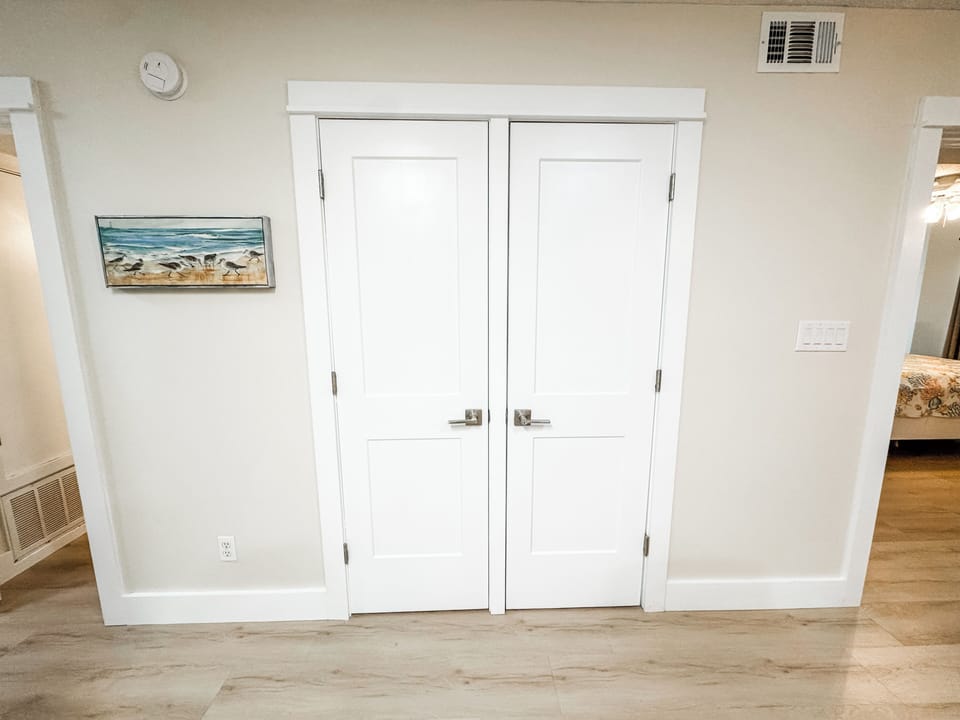 Pantry in the kitchen area of the condo.