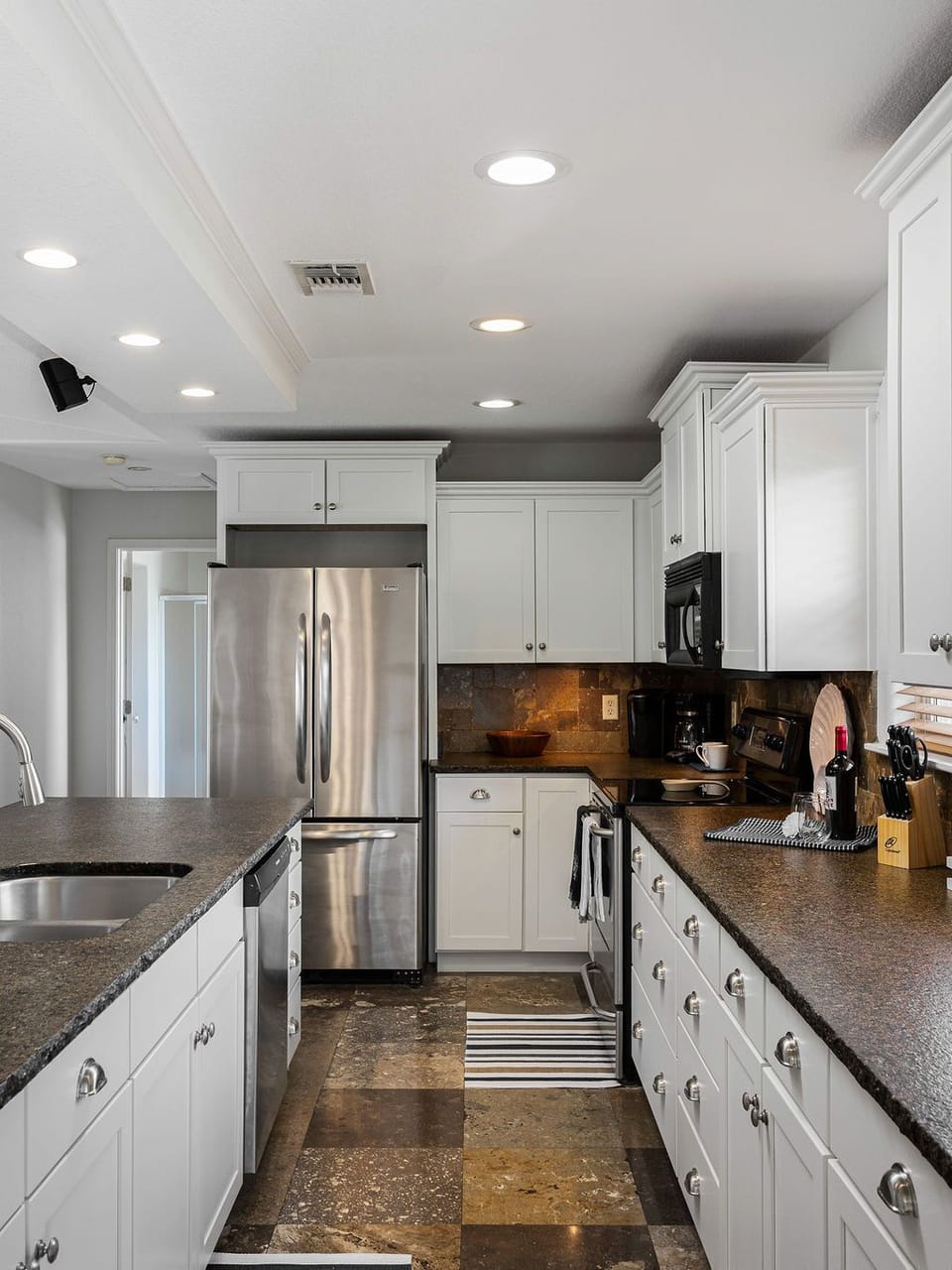 Galley style kitchen
