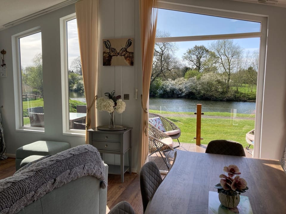 River view from living room and dining room.