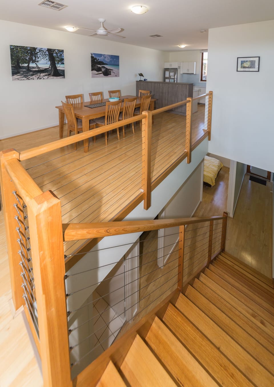 Villa 39 South Shores Resort, Normanville - stairwell to lower level bedrooms
