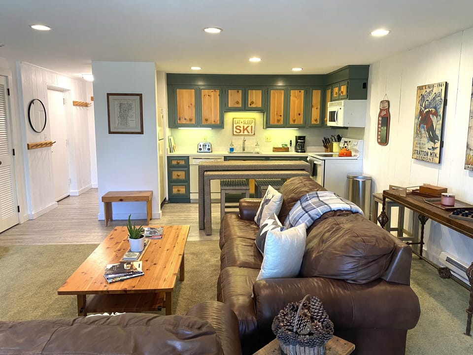 Fully stocked kitchen.