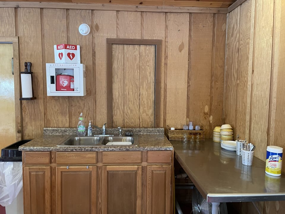 kitchenette sink and countertop