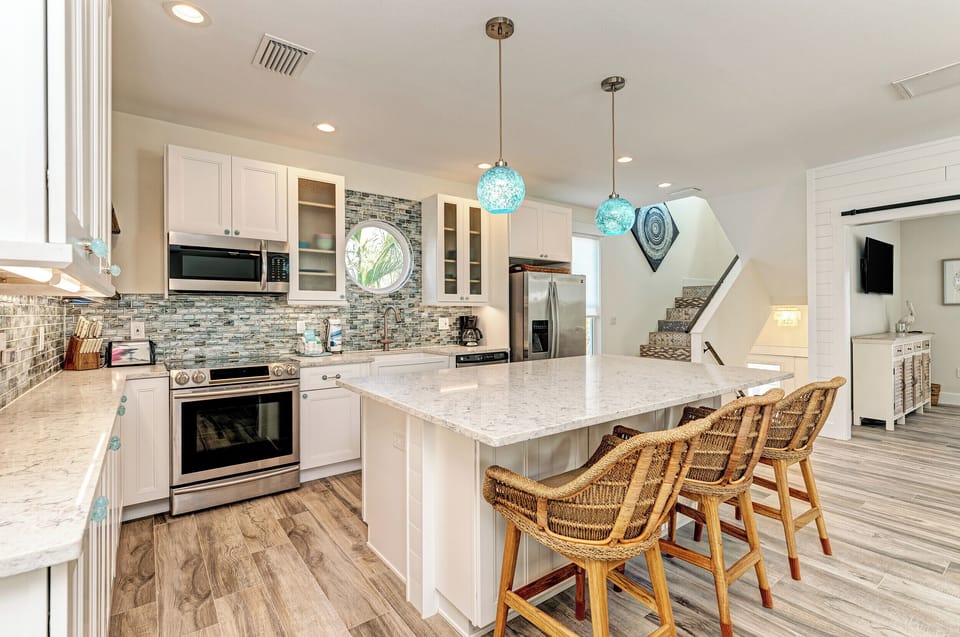 Hop Skip and a Beach Kitchen Island with Kitchen View 2