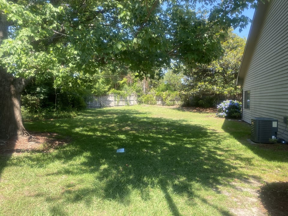Large field provides room for play and privacy