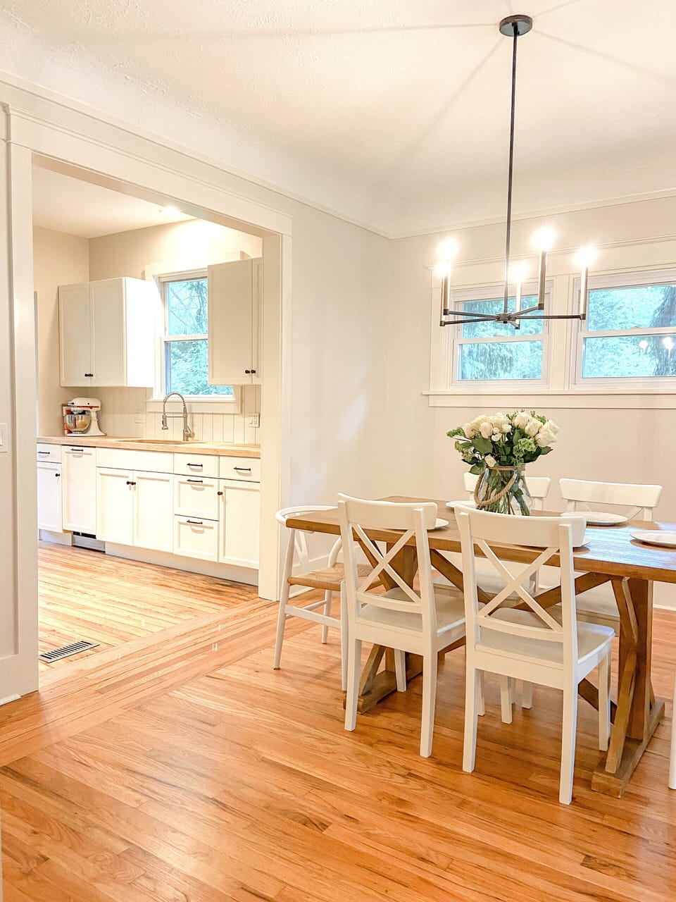 Large dining room off kitchen.