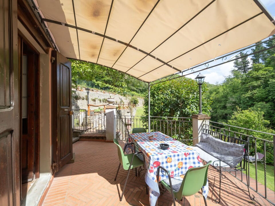 Furniture, Shade, Chair, Awning, Outdoor Furniture, Outdoor Table, Porch, Balcony, Outdoor Structure, Kitchen & Dining Room Table