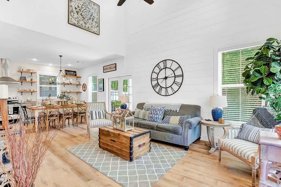 Enjoy the airy feel of the living room.