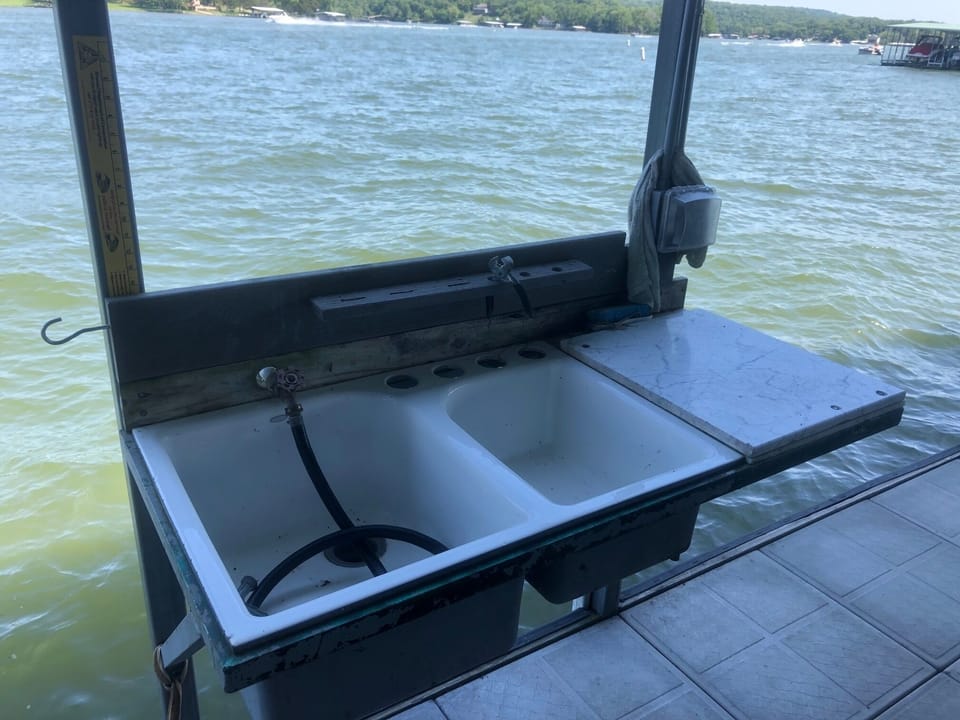 Fish Cleaning station on dock