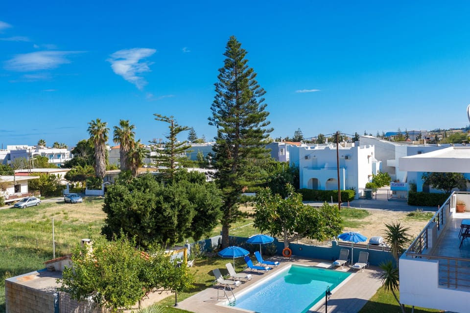 Swimming pool area of Modern villa, Platanes, Rethymno, Crete