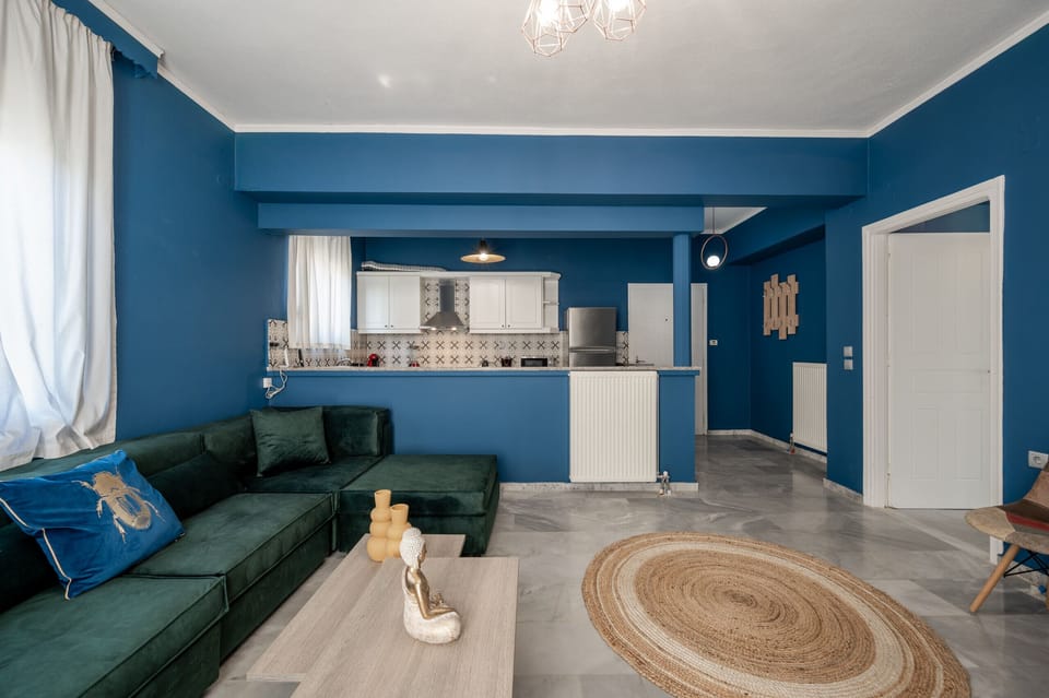Spyros apartment 3, Platanes Rethymno Crete, living room