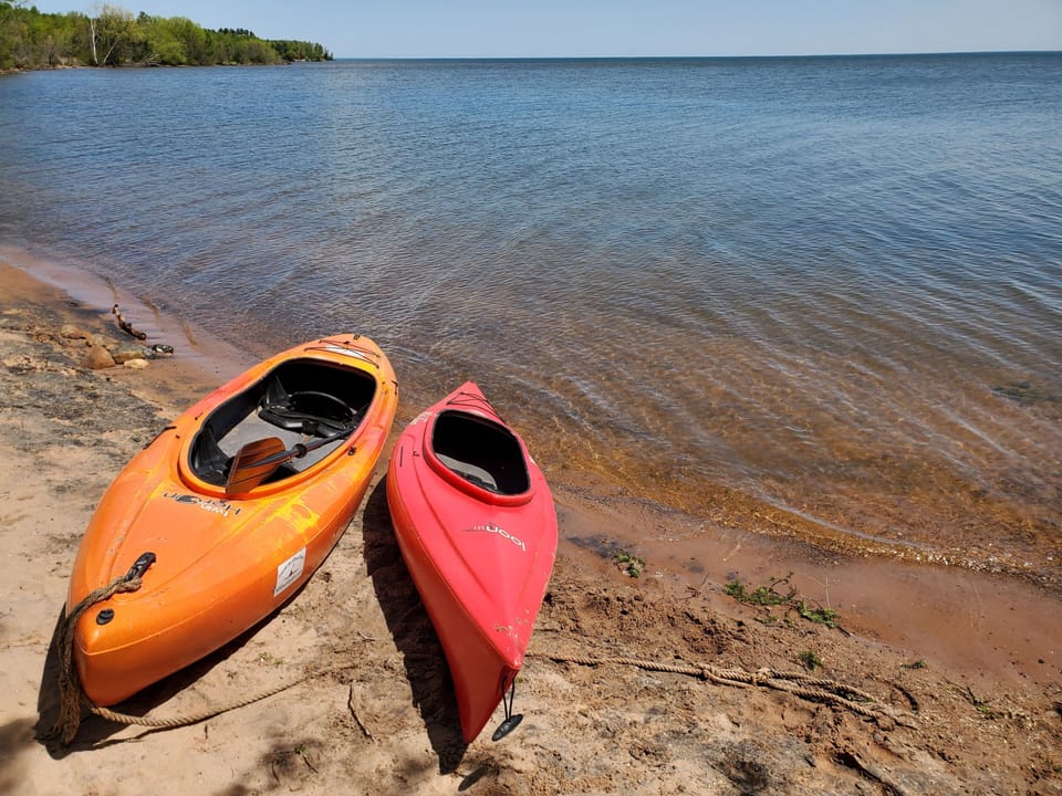 Single and double kayaks 
