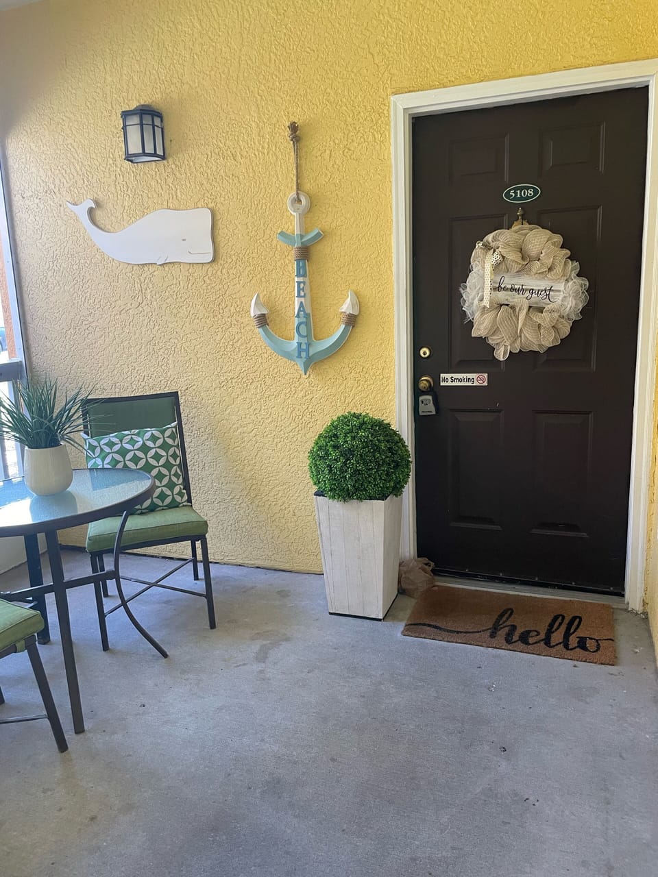 Private screened in patio and seating