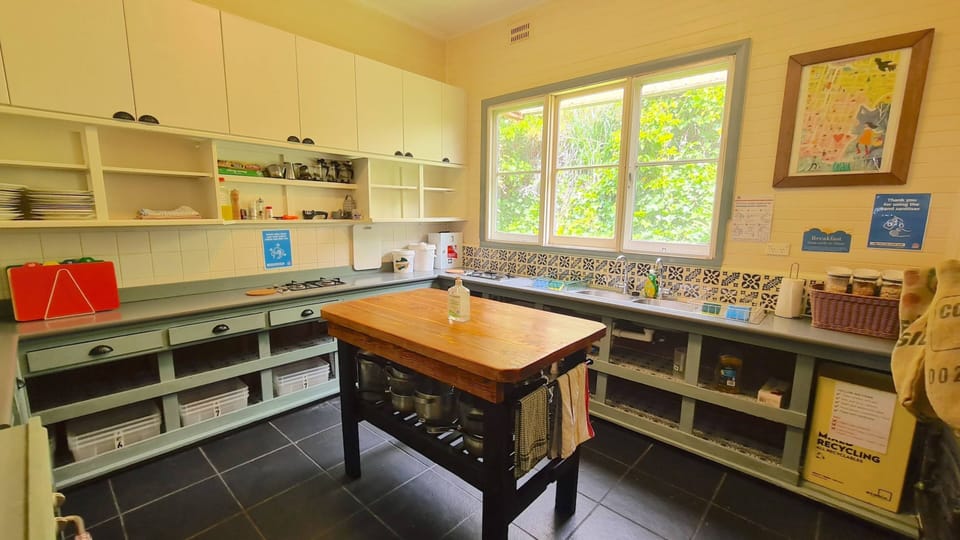 Large self catering kitchen has three gas hobs, electric oven, microwave, toaster, sandwich press, 2x kettles, all crockery, cutlery, pots & pans, etc.