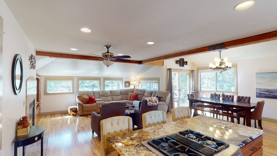 Enjoy reconnecting with your group in the large open-concept living area.