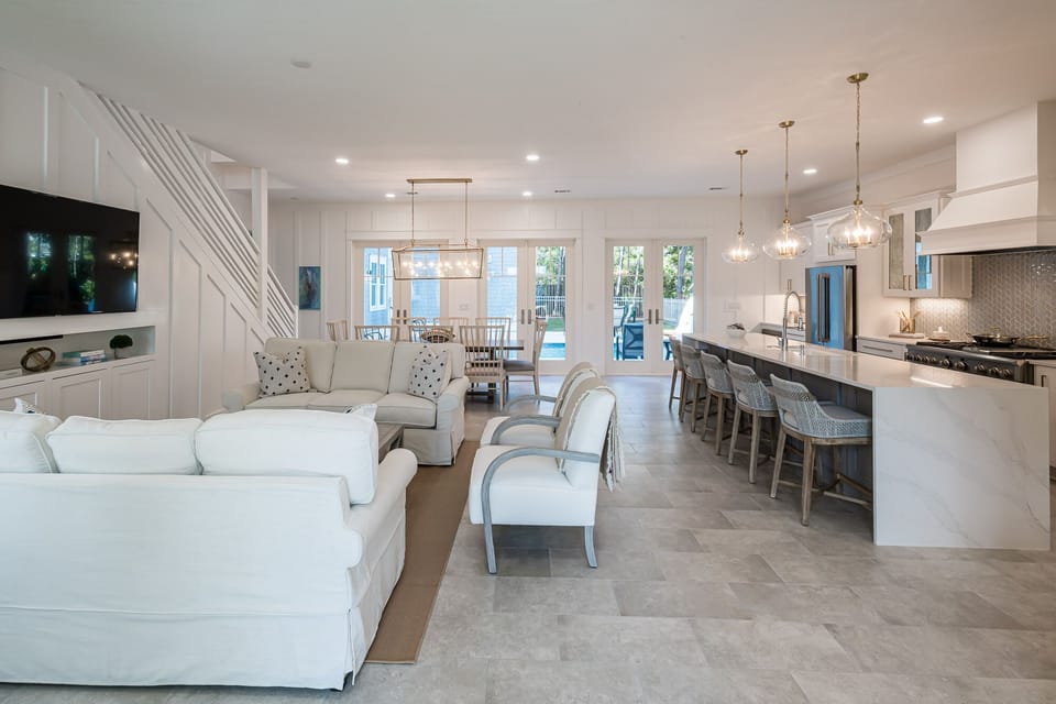 Gone Coastal - Seacrest - First Floor - Kitchen and Living Area