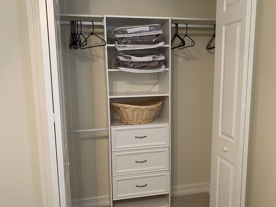 Custom closet in 3rd bedroom 