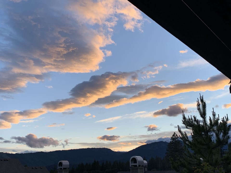 Sunset views facing west