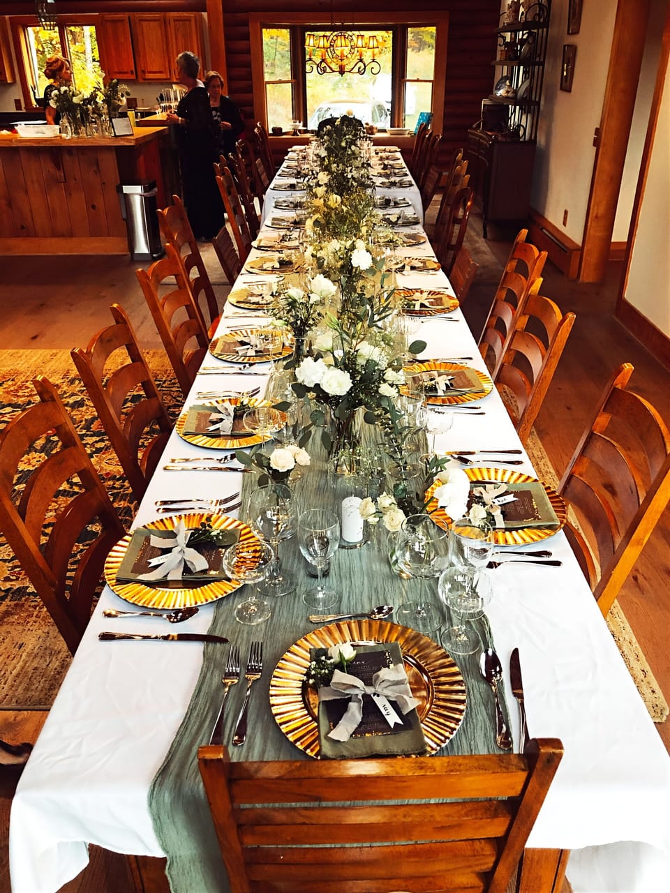 Indoor dining for up to 26 people is available with optional catering