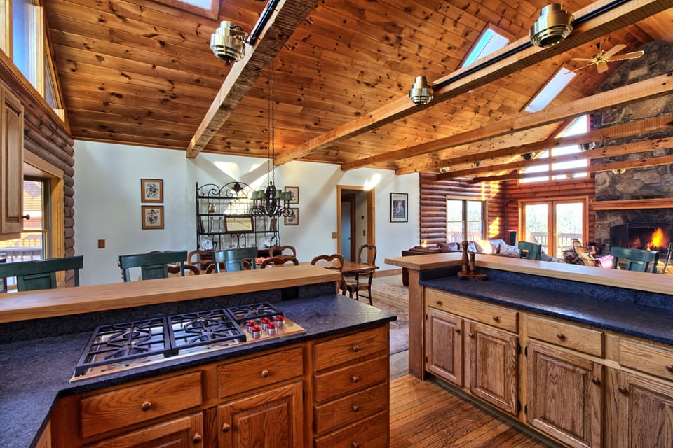 Kitchen, Open Space Living Room and Dining Area. Main House