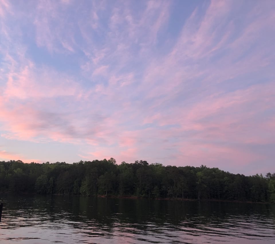 Sunset view from the dock
