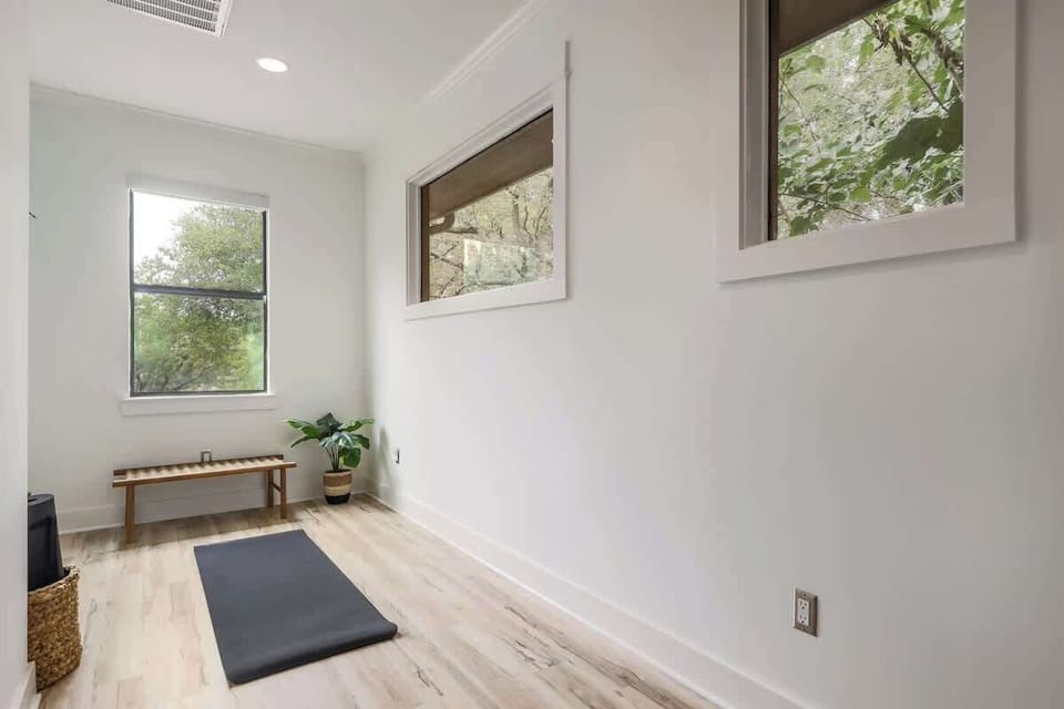 Work up a sweat in this small workout space!