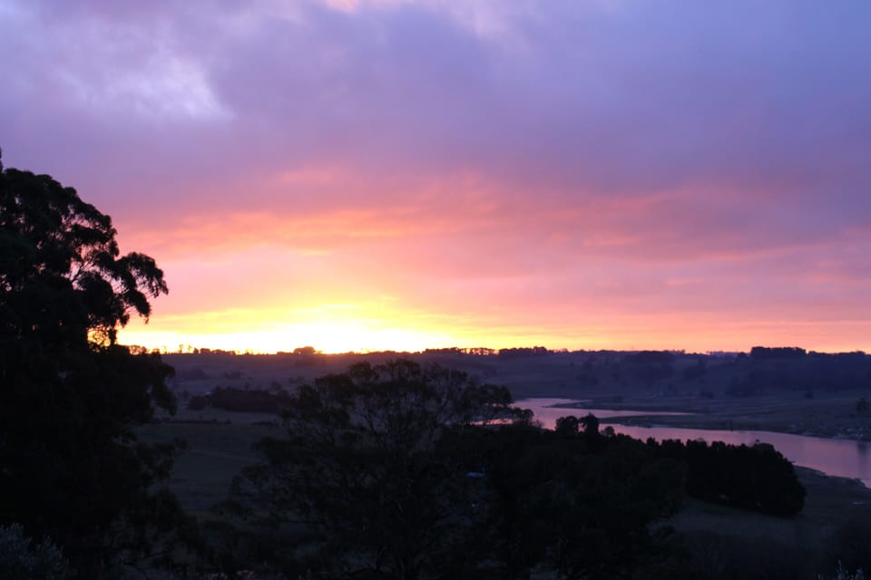 Sunset on lake