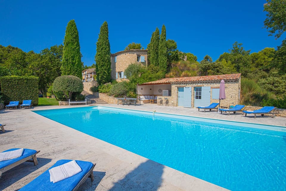 Pool and house