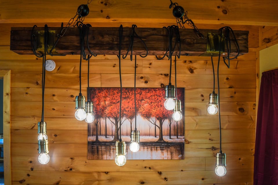 Light fixture in the dining area