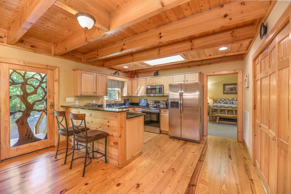 Eat-in kitchen bar seating for two