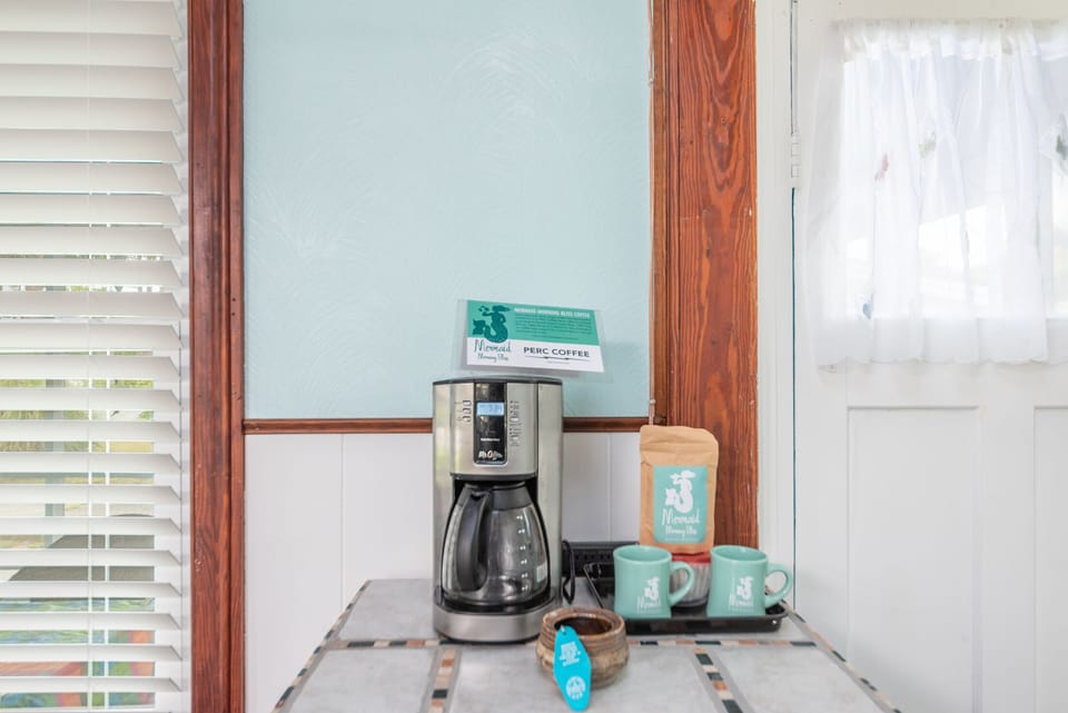 Breakfast counter - Enjoy your complimentary sample of Mermaid Morning Bliss coffee while here.