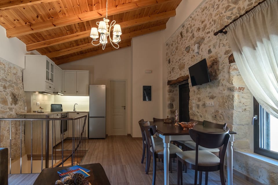 Living area of the villa of the totally private beautiful villa Myrthios,Rethymno,Crete