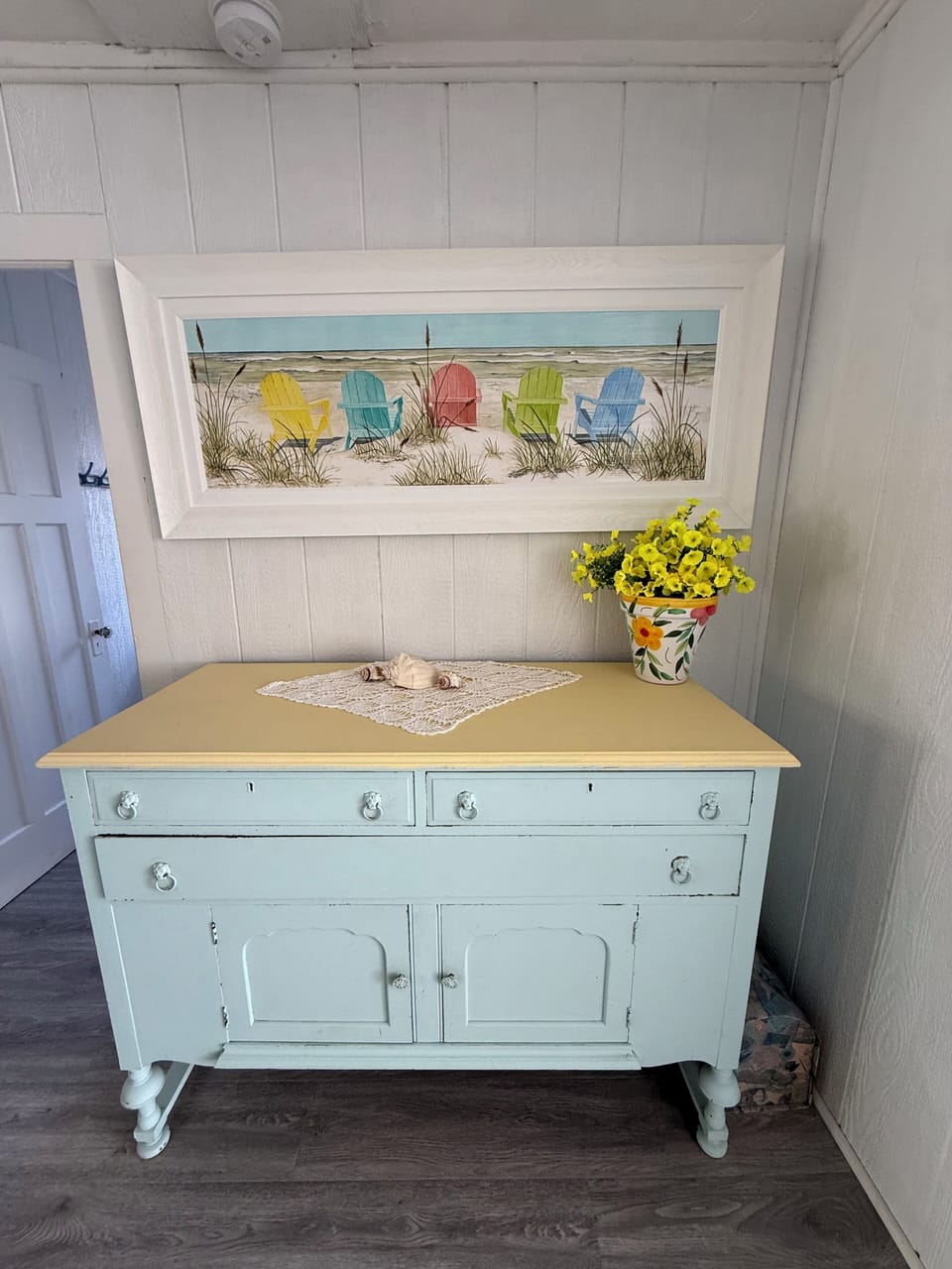 Board games, adult colouring all in the dresser
